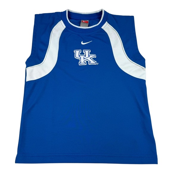 Nike Kentucky Wildcats Basketball Size 6 Blue Team Sleeveless Shirt Youth - Picture 1 of 4